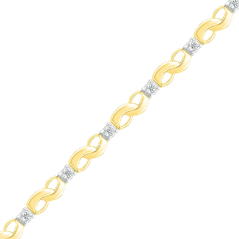 Dainty Diamond Infinity Symbol Bracelet