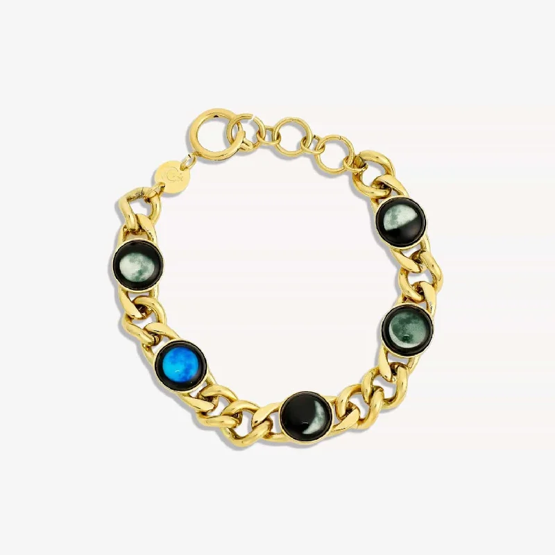 Five Moon Pleiades Bracelet in Gold