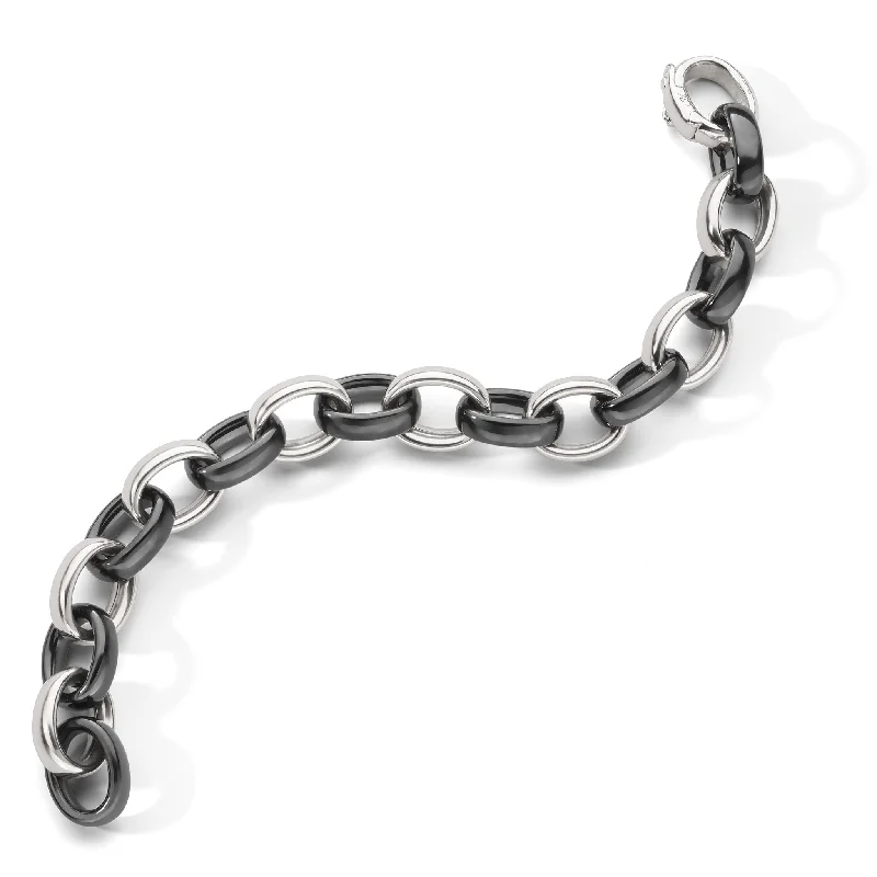 Marilyn Black Ceramic Link Bracelet