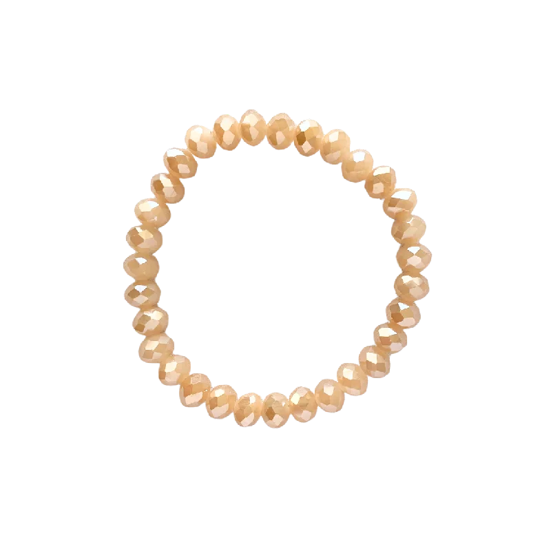 Cinnamon Faceted Rondelle 8mm Bracelet