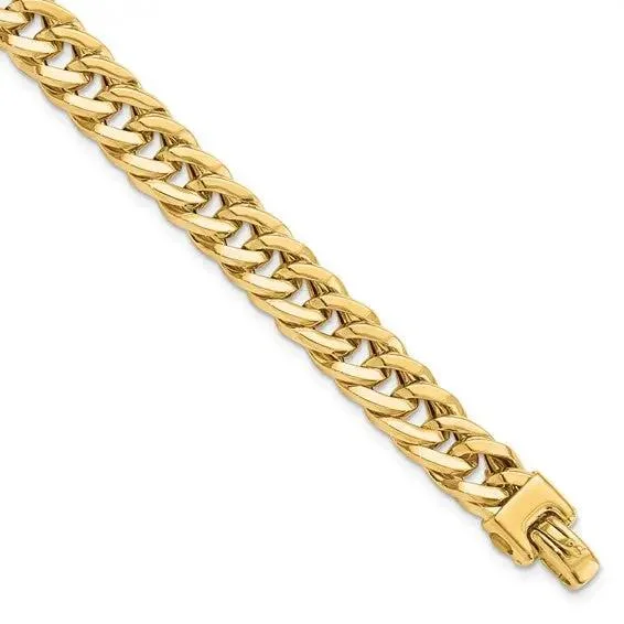 Yellow Gold Men's Chain Bracelet