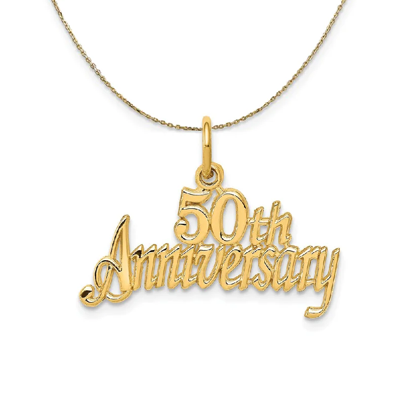 14k Yellow Gold 50th Anniversary Necklace