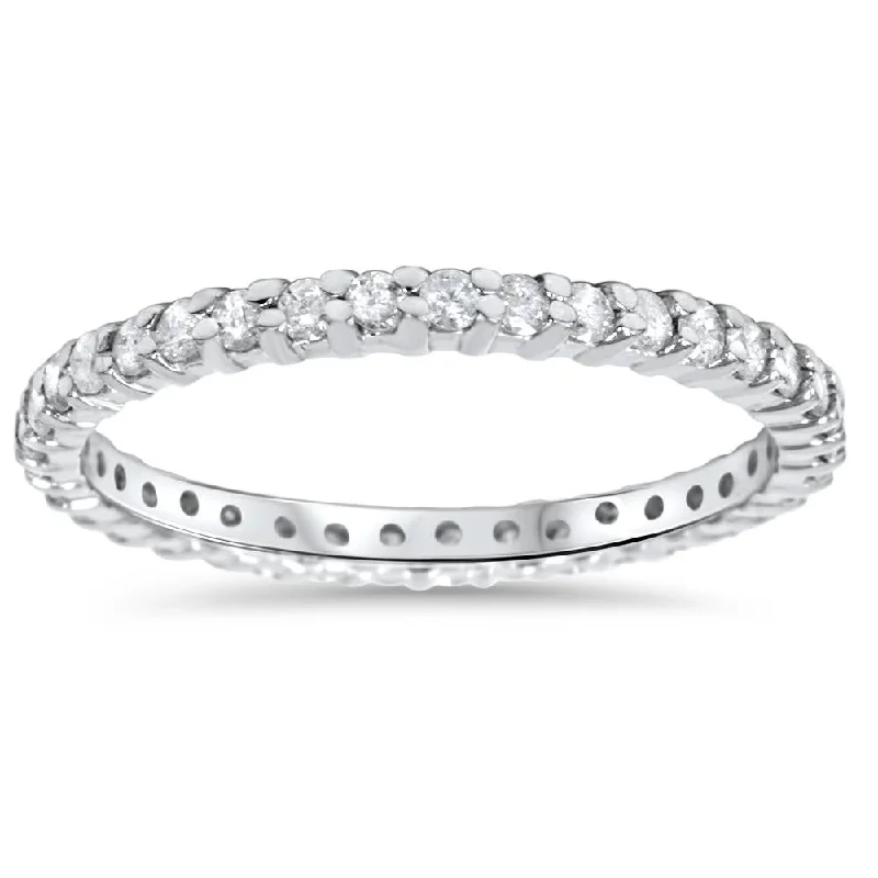 1/2CT Diamond Eternity Ring 10k White Gold