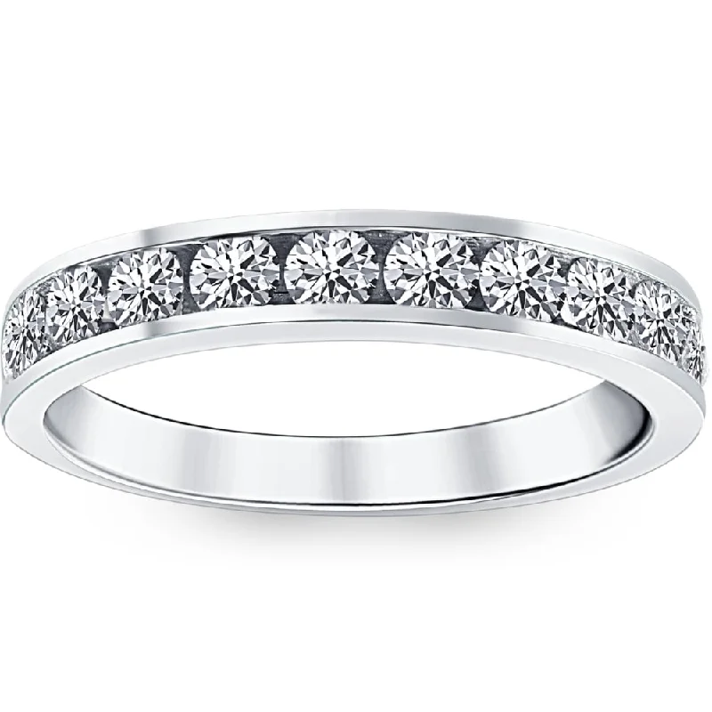 1ct Diamond Wedding Ring White Gold