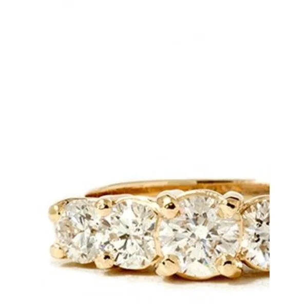 2ct Lab Created Diamond 5-Stone Engagement Anniversary Ring 14K Yellow Gold