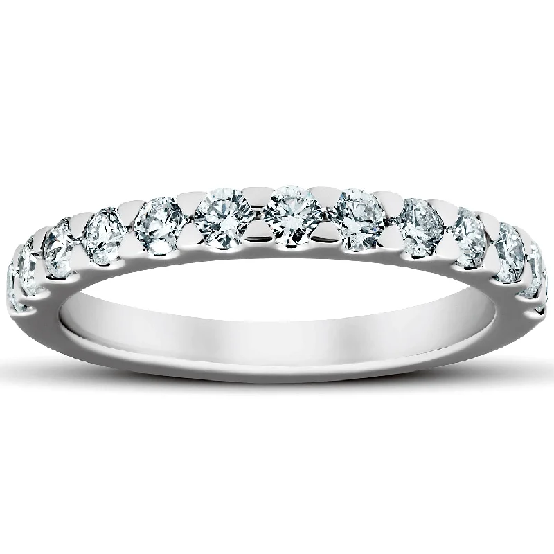 3/4Ct Diamond Wedding Womens Ring Anniversary Stackable Band 14k White Gold