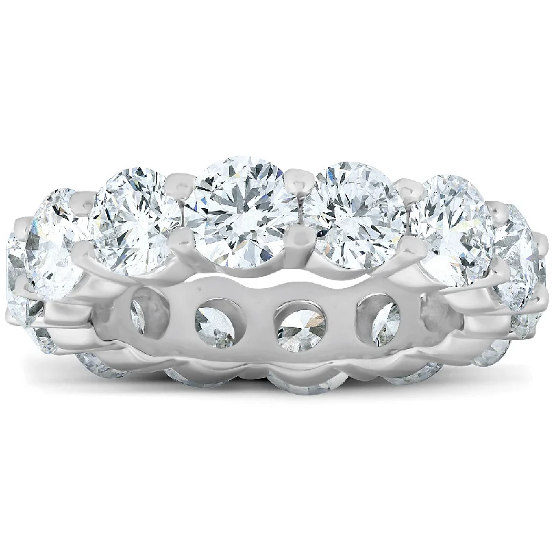 6 3/4 Ct Diamond Eternity Womens Wedding Ring 14k White Gold