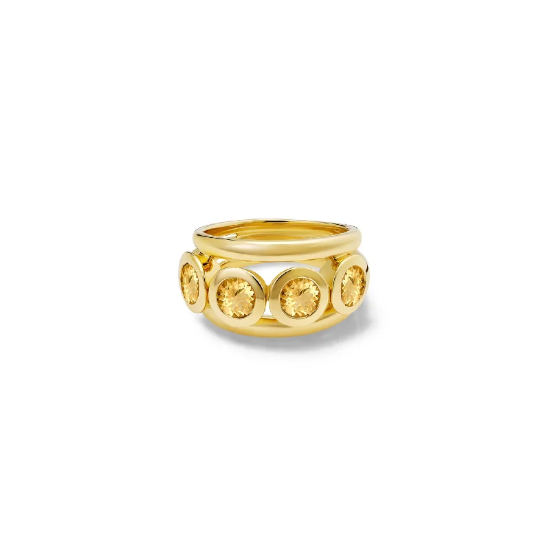 Aeneus Classic Ring Yellow Gold - Citrine