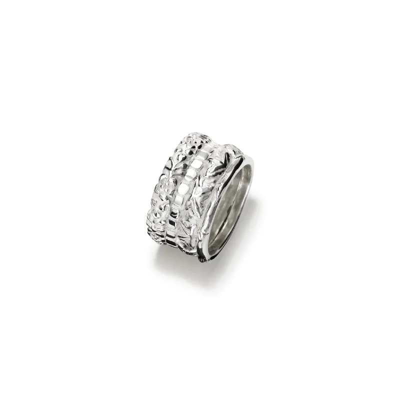 Four Seasons Stacked Ring Silver