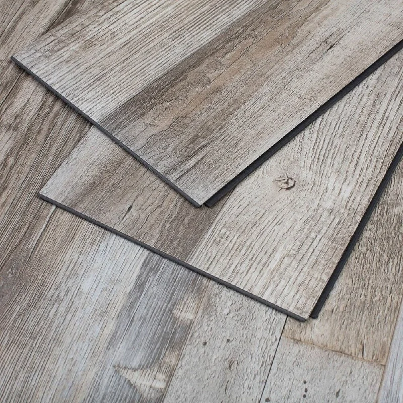 Maykke 23 Sq Ft Restored Wood Vinyl Interlocking Plank Flooring