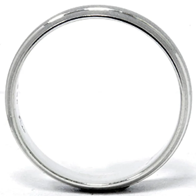 Mens 950 Platinum Brushed Comfort Fit Wedding Ring Band