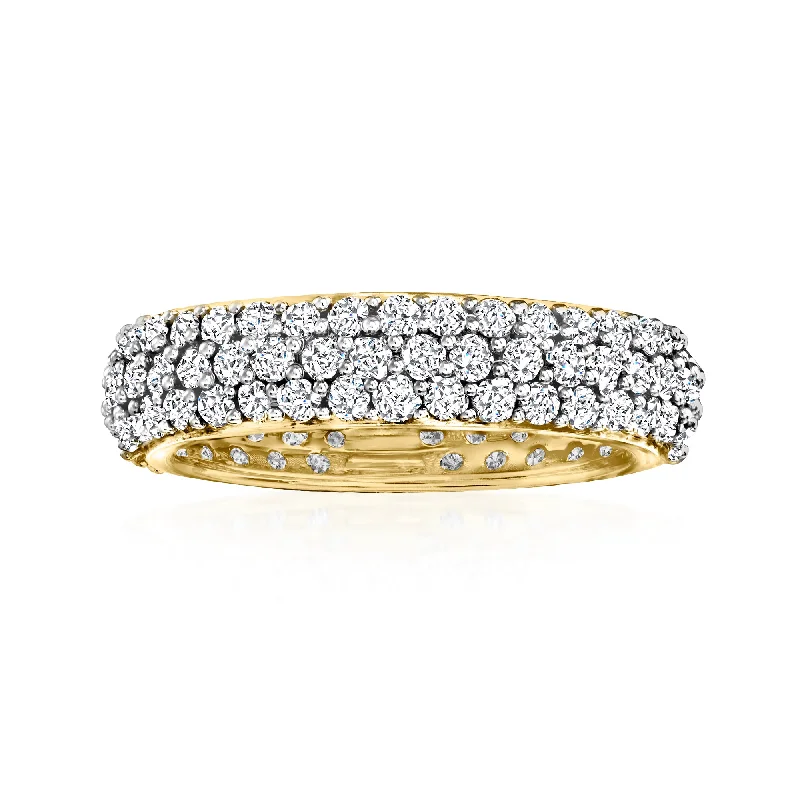 Ross-Simons Pave Diamond Eternity Band in 14kt Yellow Gold