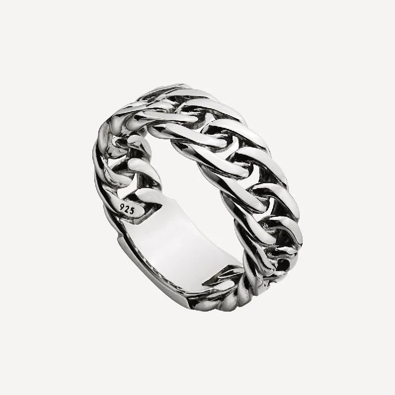 Cuban Men’s Silver Ring