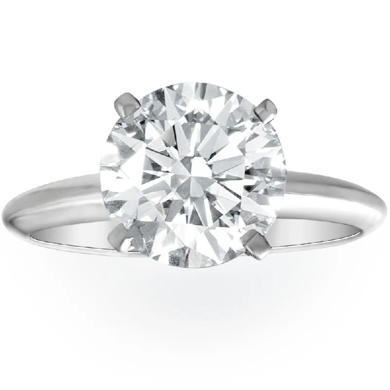 VS2/H 2.08CT Certified Natural Diamond Platinum Solitaire Engagement Ring