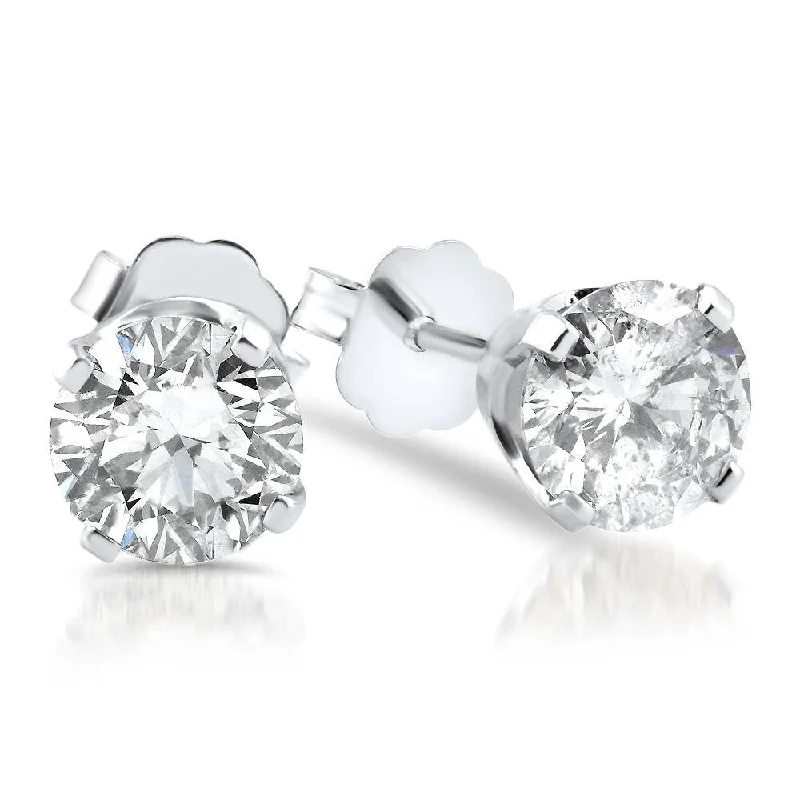 1/4ct Round Diamond Studs Earrings White Gold