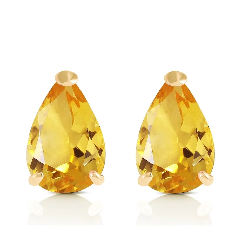 3.15 CTW 14K Solid Gold Cherished Seconds Citrine Earrings