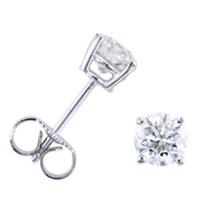 3/8ct Round Diamond Studs Earrings White Gold