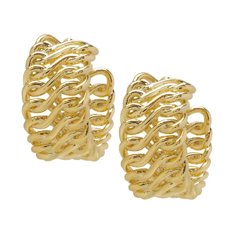 Victoria Townsend Gold Plated Infinity Twist Huggie Earrings