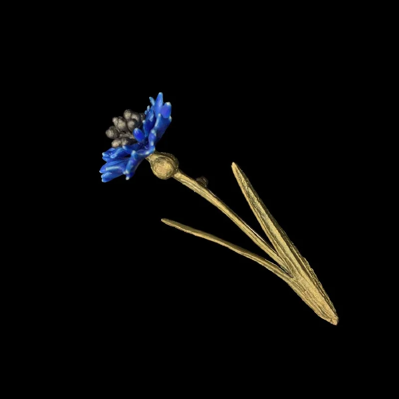 Blue Cornflower Brooch