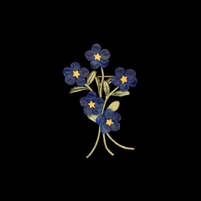 Blue-Eyed Mary Brooch