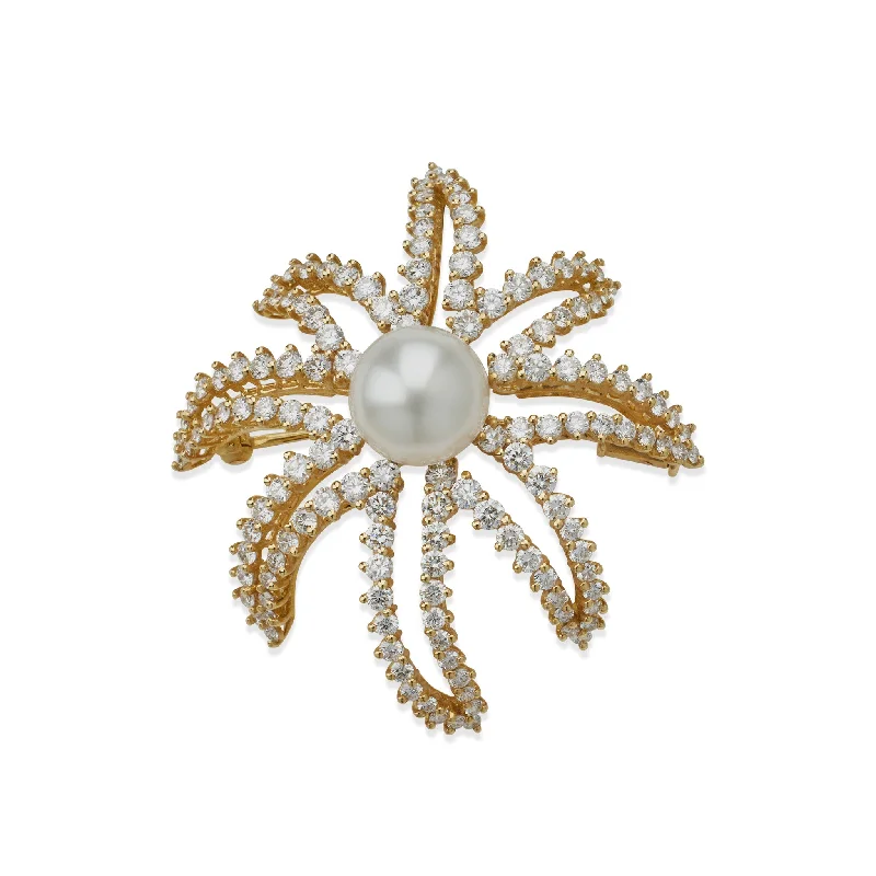 Tiffany & Co. Fireworks Pearl and Diamond Brooch